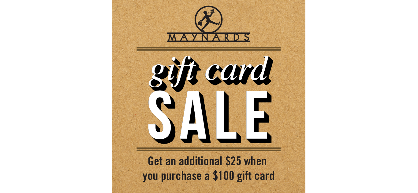 Maynards Gift Card Sale