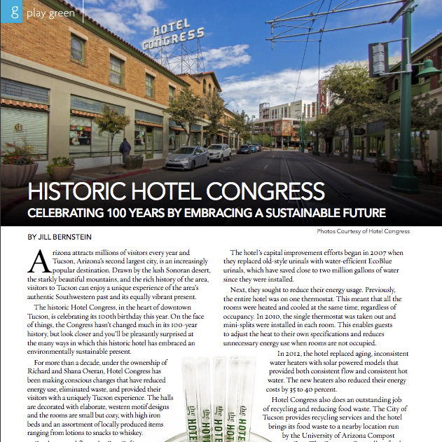 Hotel Congress Green Living AZ Magazine