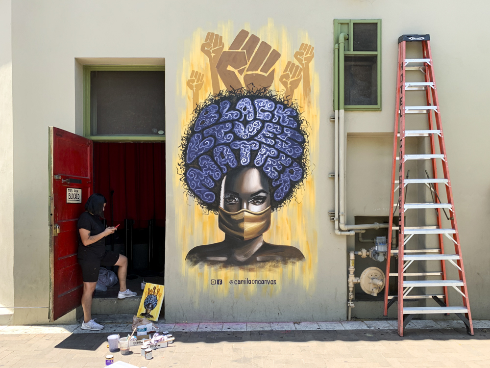 Hotel Congress Black Lives Matter Mural by Camila on Canvas