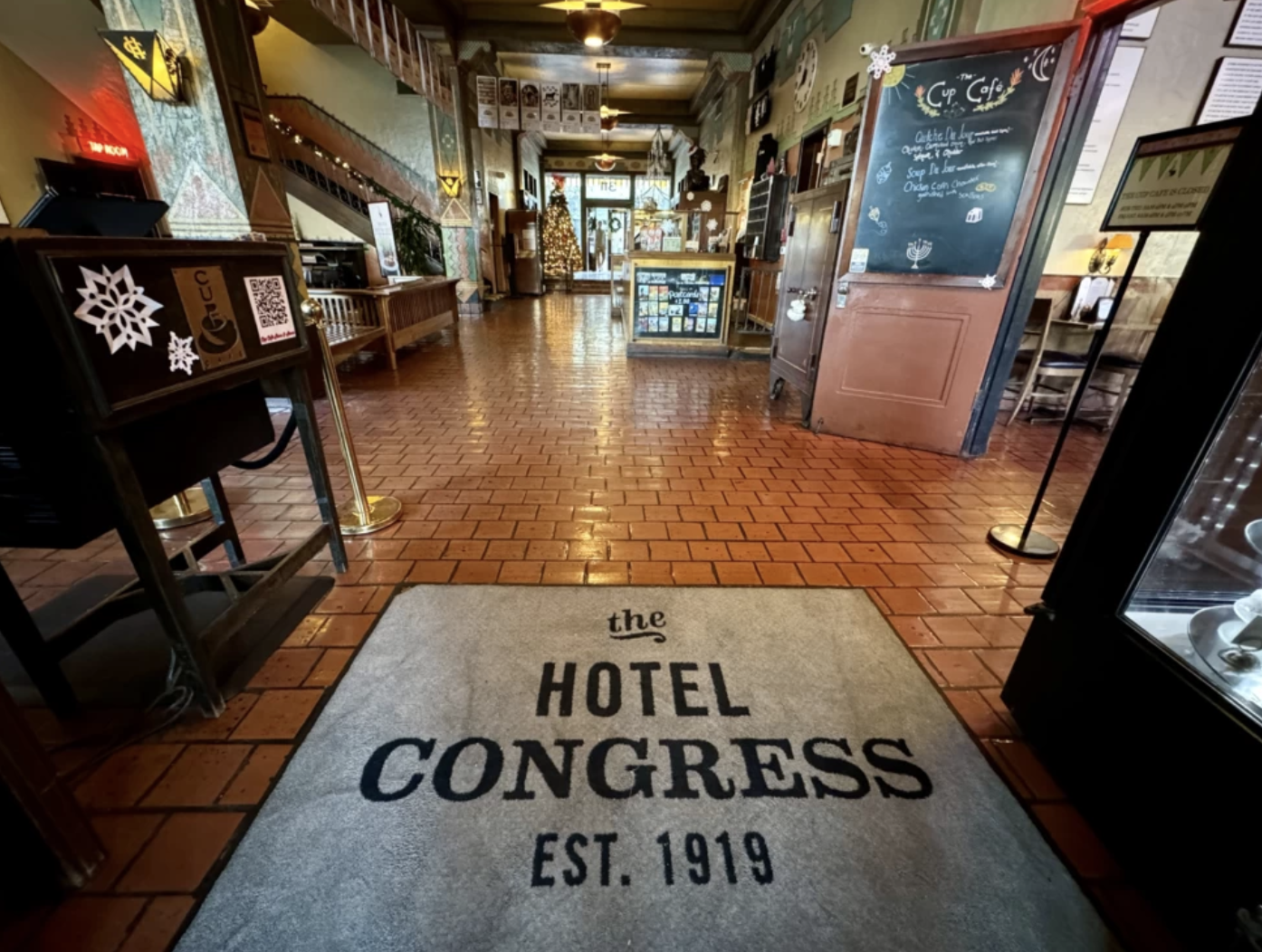 lobby of Hotel Congress in Tucson AZ